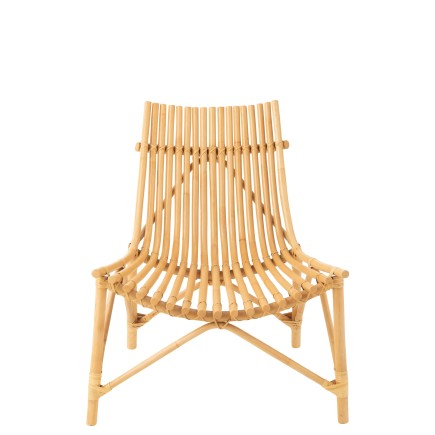 Sedia in rattan naturale beige 77x80x84 cm