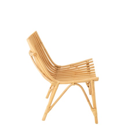 Sedia in rattan naturale beige 77x80x84 cm
