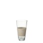 Vaso con linea in vetro beige 19x19x35 cm Vaso con linea in vetro beige 19x19x35 cm