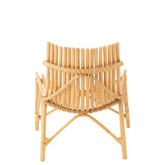Cadeira em vime natural bege 77x80x84 cm