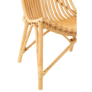 Chaise en rotin naturel beige 77x80x84 cm