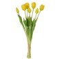 Bouquet de 7 tulipes artificiel en synthétique jaune 17x10x46 cm Bouquet de 7 tulipes artificiel en synthétique jaune 17x10x46 cm