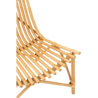 Cadeira em vime natural bege 77x80x84 cm