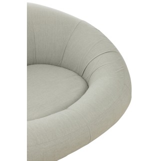 Matelas donut en polypropylène gris 150x175x75 cm