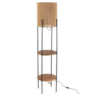Lâmpada de prateleira em metal preto 38x38x160 cm