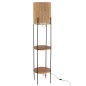 Lampada scaffale in metallo nero 38x38x160 cm