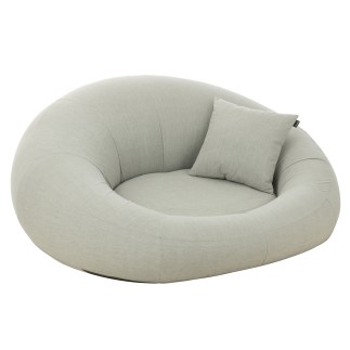 Matelas donut en polypropylène gris 150x175x75 cm