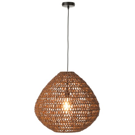 Lampada da soffitto in metallo ritorto marrone 50x50x45 cm