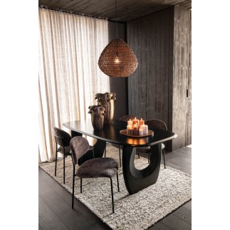 Lampada da soffitto in metallo ritorto marrone 50x50x45 cm