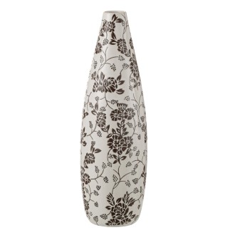 Vaso de porcelana multicolorido 16,5 x 16,5 x 53 cm