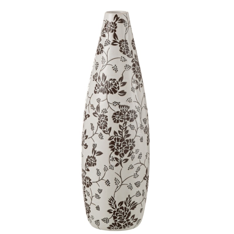 Vaso de porcelana multicolorido 16,5 x 16,5 x 53 cm