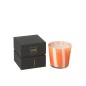 Bougie parfumée 50h dans verre orange 13x13x13 cm Bougie parfumée 50h dans verre orange 13x13x13 cm