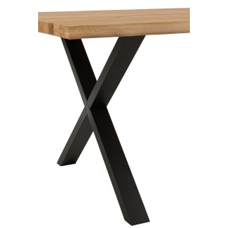 Gambe di tavolo in metallo nero 86x12x73 cm