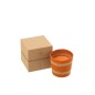 Bougie parfumée 45h en paraffine orange 12x12x11.5 cm Bougie parfumée 45h en paraffine orange 12x12x11.5 cm