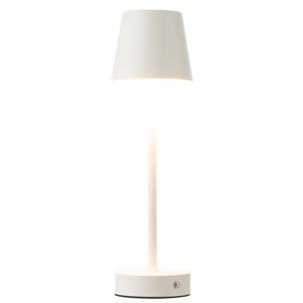 Lámpara recargable de metal blanco 11,5 x 11,5 x 37 cm