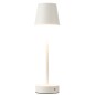Lampe rechargeable en métal blanc 11.5x11.5x37 cm Lampe rechargeable en métal blanc 11.5x11.5x37 cm