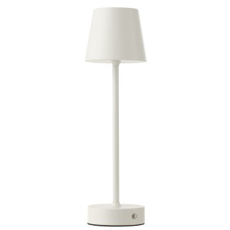 Lampe rechargeable en métal blanc 11.5x11.5x37 cm