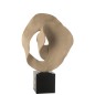 Escultura abstracta sobre pedestal de resina beige, 39 x 15 x 60 cm Escultura abstracta sobre pedestal de resina beige, 39 x 15 x 60 cm