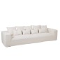 Housse fauteuil et coussins en Textile Blanc 330x105x70cm
