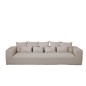 Housse fauteuil et coussins en Textile Blanc 330x105x70cm