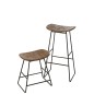 Tabouret rectangulaire en métal naturel 40x30x74 cm Tabouret rectangulaire en métal naturel 40x30x74 cm