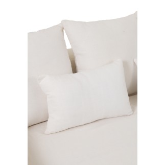 Housse fauteuil et coussins en Textile Blanc 330x105x70cm