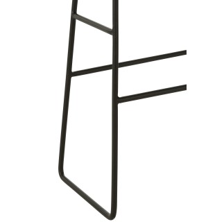 Tabouret rectangulaire en métal naturel 40x30x74 cm