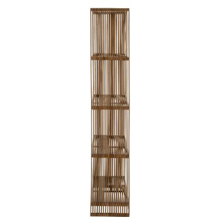 Bibliothèque 4 étagères en bois teck recyclé naturel 88x35x190 cm