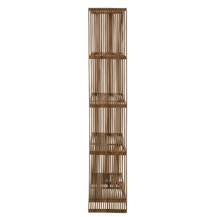 Bibliothèque 4 étagères en bois teck recyclé naturel 88x35x190 cm