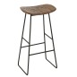 Tabouret rectangulaire en métal naturel 40x30x74 cm Tabouret rectangulaire en métal naturel 40x30x74 cm