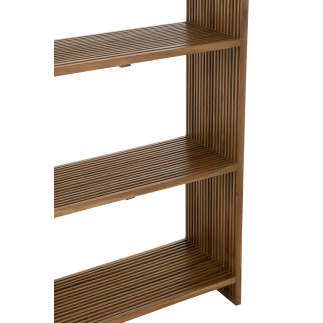 Bibliothèque 4 étagères en bois teck recyclé naturel 88x35x190 cm