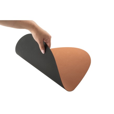Set de table pierre en plastique noir 44x37x1 cm