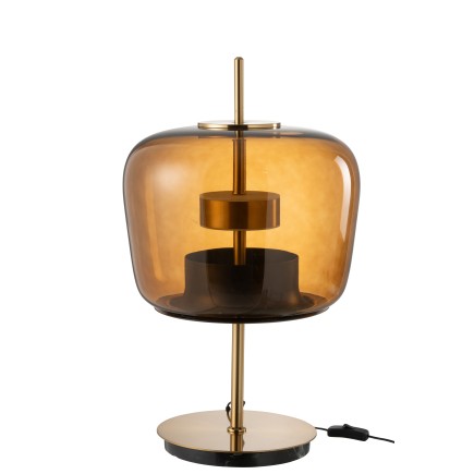 Lampada a LED in vetro marrone 35x35x58 cm
