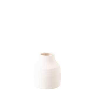 Vase en céramique blanc 20x20x23 cm