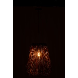 Candeeiro suspenso em metal preto 39x39x50 cm