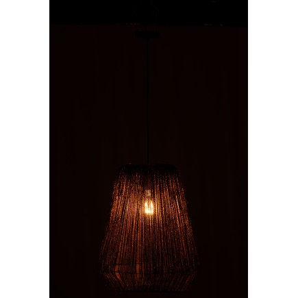 Candeeiro suspenso em metal preto 39x39x50 cm