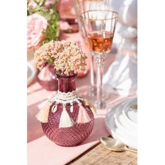 Verre à vin avec bord doré transparent H22cm
