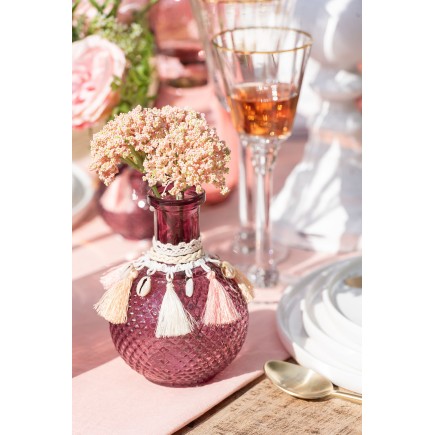 Verre à vin avec bord doré transparent H22cm