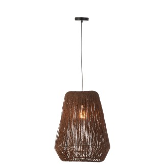 Candeeiro suspenso em metal preto 39x39x50 cm