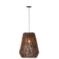 Candeeiro suspenso em metal preto 39x39x50 cm