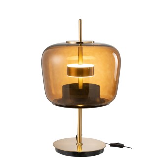 Lampe led en verre marron 35x35x58 cm