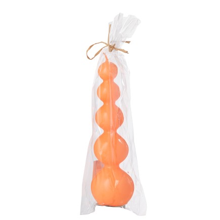 Bougie calebasse 25H orange H.23 cm