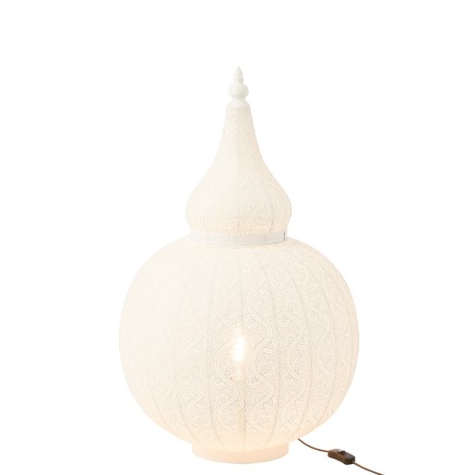 Lampe Aladin en métal blanc 46.5x46.5x77.5 cm