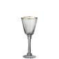 Verre à vin avec bord doré transparent H22cm Verre à vin avec bord doré transparent H22cm