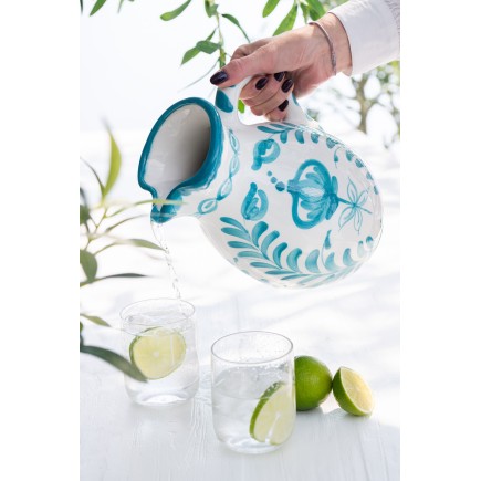 Carafe en céramique bleu clair 20x20x26 cm