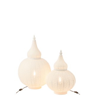 Lampe Aladin en métal blanc 46.5x46.5x77.5 cm