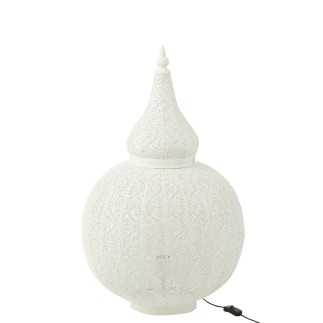Lampe Aladin en métal blanc 46.5x46.5x77.5 cm
