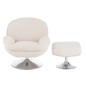 Silla relax de metal y tela beige 88.5*83.5*83.5 cm