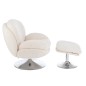 Silla relax de metal y tela beige 88.5*83.5*83.5 cm