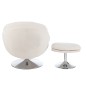 Silla relax de metal y tela beige 88.5*83.5*83.5 cm